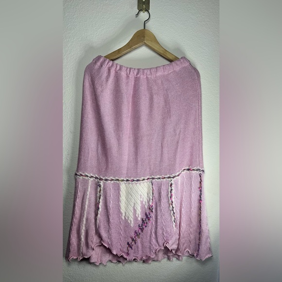 paca Dresses & Skirts - Vintage Soft Pink Maxi Skirt with Braided Accent